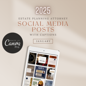 January Estate Planning Attorney Social Media Posts with Captions