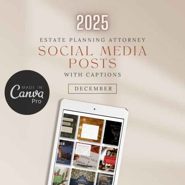 December Estate Planning Attorney Social Media Posts with Captions