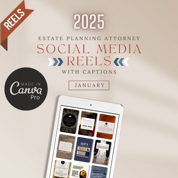 January Estate Planning Attorney Social Media REELS With Captions