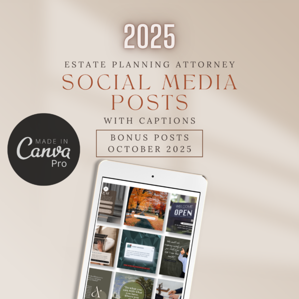 Bonus October Estate Planning Attorney Social Media Posts With Captions