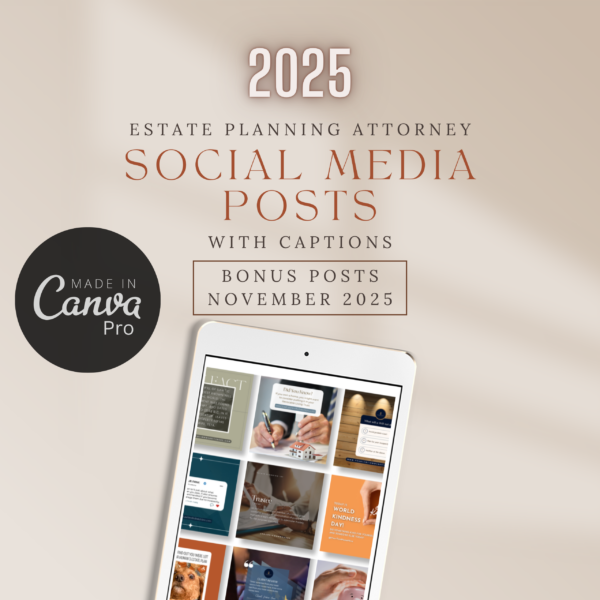 Bonus November Estate Planning Attorney Social Media Posts With Captions