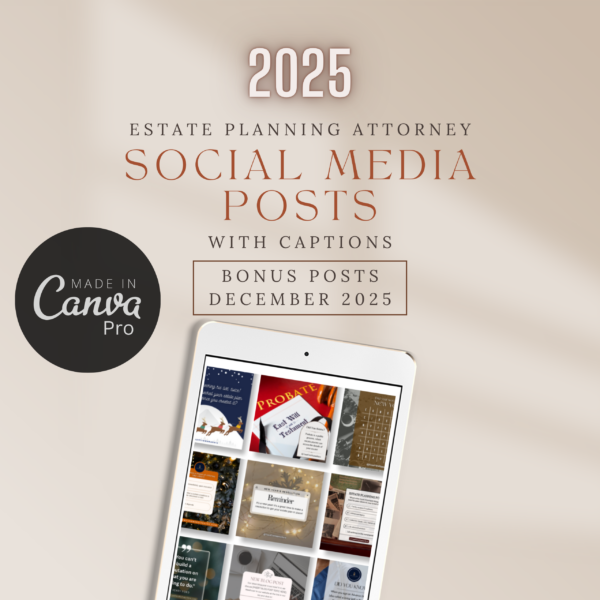 Bonus December Estate Planning Attorney Social Media Posts With Captions